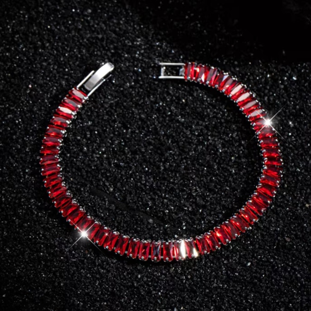 Size 7 Red Tennis Bracelet